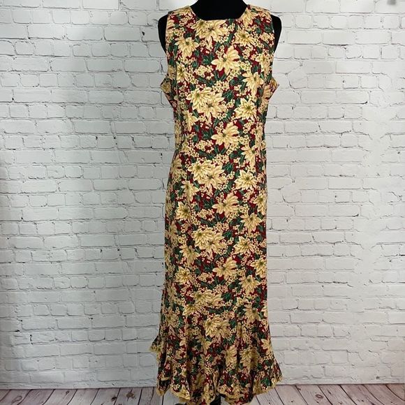 Vintage Hilo Hattie Hawaiian Original Maxi Dress Size 20 beach - Picture 2 of 12